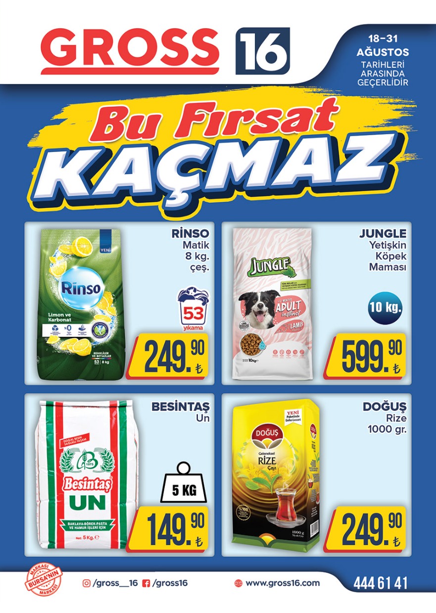 18-31 Ağustos Bu Fırsat Kaçmaz İnserti
